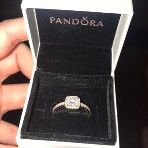 rose gold pandora ring